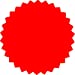 2 Inch Blank Embosser Seals - Red (300 Pack)