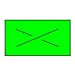 GX2212 Green Labels, 22x12mm, Crosscut, Fits Contact Label Guns 6.22, 7.22 & 8.22