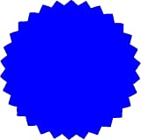2 Inch Blank Embosser Seals - Blue (500 Pack)