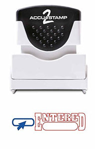 ENTERED - Accustamp Self-Inking Stock Message Rubber Stamp